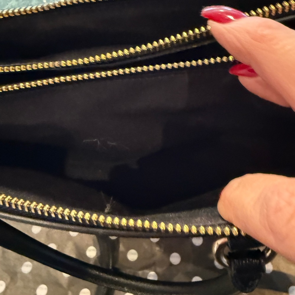 Coach Black Satchel with Gold Accents - Picture 8 of 9